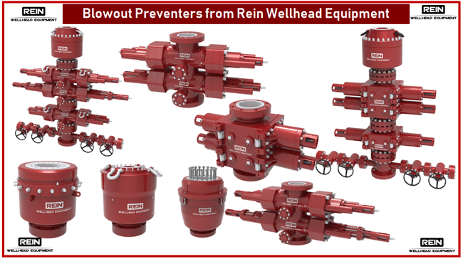 Rein Wellhead Equipment, a division of Rein Process Equipment supplies blowout prevention system equipment, such as Ram BOP, Annular BOP, BOP Stacks and other blowout prevention equipment_01.png